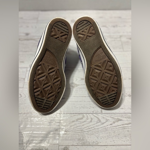 Chuck Taylor All Star Canvas Converse Unisex High-Top Purple Sneakers Sz 5 Women - Picture 4 of 12